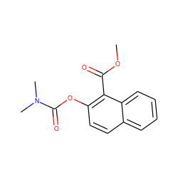 COC(=O)c1c(OC(=O)N(C)C)ccc2ccccc12 ZINC000084688146