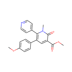 COC(=O)c1cc(-c2ccc(OC)cc2)c(-c2ccncc2)n(C)c1=O ZINC000013473211