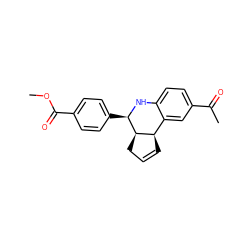 COC(=O)c1ccc([C@H]2Nc3ccc(C(C)=O)cc3[C@H]3C=CC[C@H]32)cc1 ZINC000013389506