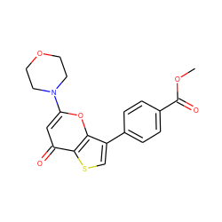 COC(=O)c1ccc(-c2csc3c(=O)cc(N4CCOCC4)oc23)cc1 ZINC000101661749