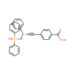 COC(=O)c1ccc(C#C[C@H](NP(=O)(c2ccccc2)c2ccccc2)c2ccccc2)cc1 ZINC000008019498