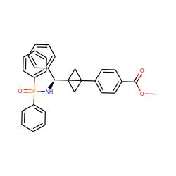 COC(=O)c1ccc(C23CC2([C@@H](NP(=O)(c2ccccc2)c2ccccc2)c2ccccc2)C3)cc1 ZINC000008019506