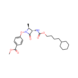 COC(=O)c1ccc(ON2C(=O)[C@@H](NC(=O)OCCCCC3CCCCC3)[C@@H]2C)cc1 ZINC001772648653