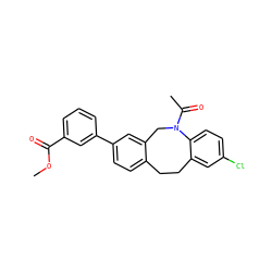 COC(=O)c1cccc(-c2ccc3c(c2)CN(C(C)=O)c2ccc(Cl)cc2CC3)c1 ZINC000028571995