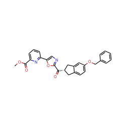 COC(=O)c1cccc(-c2cnc(C(=O)[C@H]3Cc4ccc(OCc5ccccc5)cc4C3)o2)n1 ZINC000071315771