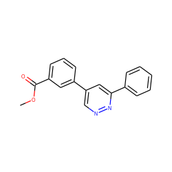 COC(=O)c1cccc(-c2cnnc(-c3ccccc3)c2)c1 ZINC000013673503