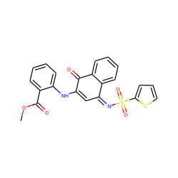 COC(=O)c1ccccc1NC1=C/C(=N/S(=O)(=O)c2cccs2)c2ccccc2C1=O ZINC000100822270