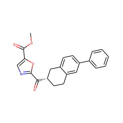 COC(=O)c1cnc(C(=O)[C@H]2CCc3cc(-c4ccccc4)ccc3C2)o1 ZINC000071316584