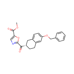 COC(=O)c1cnc(C(=O)[C@H]2CCc3cc(OCc4ccccc4)ccc3C2)o1 ZINC000071317587