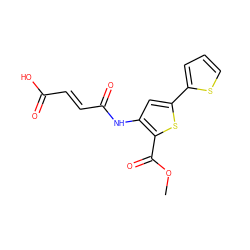 COC(=O)c1sc(-c2cccs2)cc1NC(=O)/C=C/C(=O)O ZINC000000119305