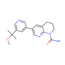 COC(C)(C)c1cncc(-c2cnc3c(c2)CCCN3C(N)=O)c1 ZINC001772632388