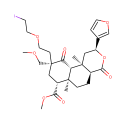 COC[C@@]1(CCOCCI)C[C@@H](C(=O)OC)[C@]2(C)CC[C@@H]3C(=O)O[C@H](c4ccoc4)C[C@]3(C)[C@H]2C1=O ZINC000473124747