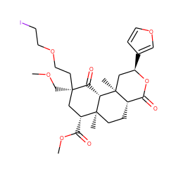 COC[C@@]1(CCOCCI)C[C@@H](C(=O)OC)[C@]2(C)CC[C@H]3C(=O)O[C@H](c4ccoc4)C[C@]3(C)[C@H]2C1=O ZINC000473124750
