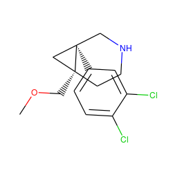COC[C@@]12CCNC[C@]1(c1ccc(Cl)c(Cl)c1)C2 ZINC000053296790