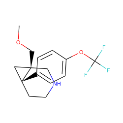 COC[C@@]12CNCC[C@]1(c1ccc(OC(F)(F)F)cc1)C2 ZINC000096900501