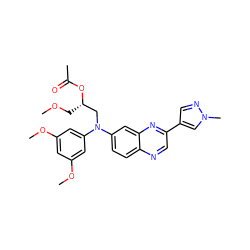 COC[C@@H](CN(c1cc(OC)cc(OC)c1)c1ccc2ncc(-c3cnn(C)c3)nc2c1)OC(C)=O ZINC000219374449