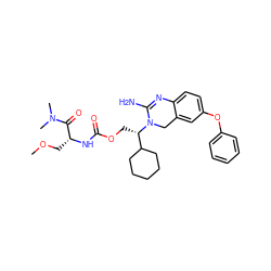 COC[C@@H](NC(=O)OC[C@@H](C1CCCCC1)N1Cc2cc(Oc3ccccc3)ccc2N=C1N)C(=O)N(C)C ZINC000205035131