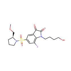 COC[C@@H]1CCCN1S(=O)(=O)c1cc(I)c2c(c1)C(=O)C(=O)N2CCCCO ZINC000299839008