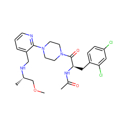 COC[C@H](C)NCc1cccnc1N1CCN(C(=O)[C@@H](Cc2ccc(Cl)cc2Cl)NC(C)=O)CC1 ZINC000036285136