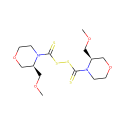 COC[C@H]1COCCN1C(=S)SSC(=S)N1CCOC[C@@H]1COC ZINC001772642133