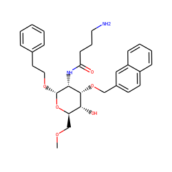 COC[C@H]1O[C@H](OCCc2ccccc2)[C@H](NC(=O)CCCN)[C@H](OCc2ccc3ccccc3c2)[C@@H]1O ZINC000064498953