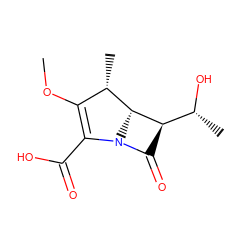 COC1=C(C(=O)O)N2C(=O)[C@H]([C@@H](C)O)[C@H]2[C@H]1C ZINC000003975800