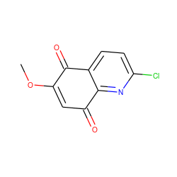 COC1=CC(=O)c2nc(Cl)ccc2C1=O ZINC000001589194