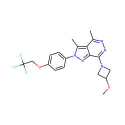 COC1CN(c2nnc(C)c3c(C)n(-c4ccc(OCC(F)(F)F)cc4)nc23)C1 ZINC000072112415