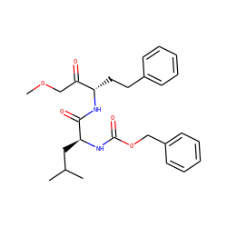 COCC(=O)[C@H](CCc1ccccc1)NC(=O)[C@H](CC(C)C)NC(=O)OCc1ccccc1 ZINC000013818716