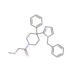 COCC(=O)N1CCC(c2ccccc2)(c2nccn2Cc2ccccc2)CC1 ZINC000096318656