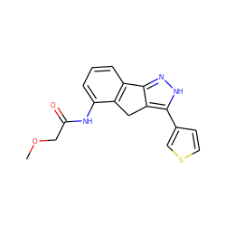 COCC(=O)Nc1cccc2c1Cc1c-2n[nH]c1-c1ccsc1 ZINC000028896700