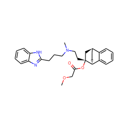 COCC(=O)O[C@]1(CCN(C)CCCc2nc3ccccc3[nH]2)C[C@@H]2CC[C@H]1c1ccccc12 ZINC000473129065