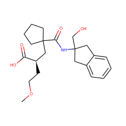 COCC[C@H](CC1(C(=O)NC2(CO)Cc3ccccc3C2)CCCC1)C(=O)O ZINC000028639888