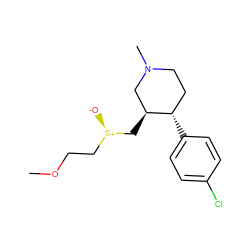 COCC[S@@+]([O-])C[C@H]1CN(C)CC[C@@H]1c1ccc(Cl)cc1 ZINC000013584840