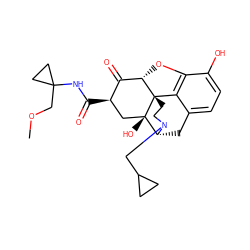 COCC1(NC(=O)[C@@H]2C[C@@]3(O)[C@H]4Cc5ccc(O)c6c5[C@@]3(CCN4CC3CC3)[C@@H](O6)C2=O)CC1 ZINC000169694481