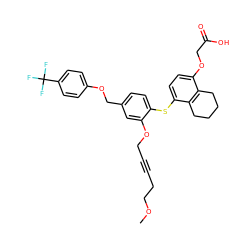 COCCC#CCOc1cc(COc2ccc(C(F)(F)F)cc2)ccc1Sc1ccc(OCC(=O)O)c2c1CCCC2 ZINC000042851547