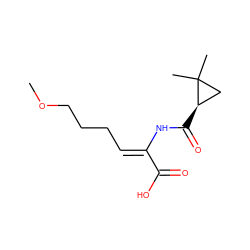 COCCC/C=C(\NC(=O)[C@@H]1CC1(C)C)C(=O)O ZINC000026025267