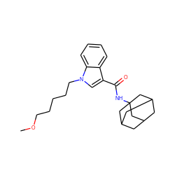 COCCCCCn1cc(C(=O)NC23CC4CC(CC(C4)C2)C3)c2ccccc21 ZINC001772639501