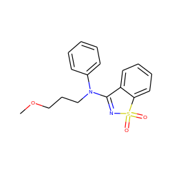 COCCCN(C1=NS(=O)(=O)c2ccccc21)c1ccccc1 ZINC000064549621