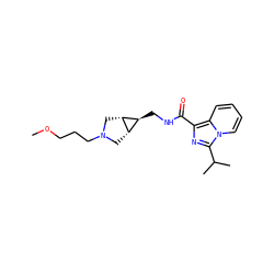 COCCCN1C[C@H]2[C@H](CNC(=O)c3nc(C(C)C)n4ccccc34)[C@H]2C1 ZINC000653780392