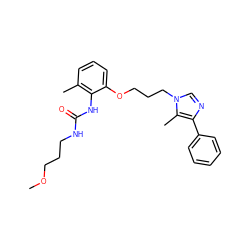 COCCCNC(=O)Nc1c(C)cccc1OCCCn1cnc(-c2ccccc2)c1C ZINC000013827694