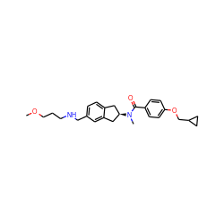 COCCCNCc1ccc2c(c1)C[C@H](N(C)C(=O)c1ccc(OCC3CC3)cc1)C2 ZINC000068245825