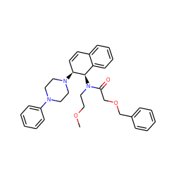 COCCN(C(=O)COCc1ccccc1)[C@@H]1c2ccccc2C=C[C@@H]1N1CCN(c2ccccc2)CC1 ZINC000040392998