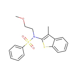 COCCN(c1sc2ccccc2c1C)S(=O)(=O)c1ccccc1 ZINC000115233391