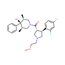 COCCN1C[C@H](c2ccc(F)cc2F)[C@@H](C(=O)N2C[C@H](C)[C@@](O)(c3ccccc3)[C@H](C)C2)C1 ZINC000101338123