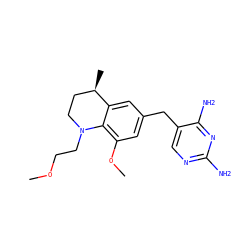 COCCN1CC[C@@H](C)c2cc(Cc3cnc(N)nc3N)cc(OC)c21 ZINC000029569382