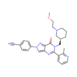 COCCN1CCC[C@@H](Cn2c(-c3cccnc3C)nc3cn(-c4ccc(C#N)cc4)nc3c2=O)C1 ZINC000169329316