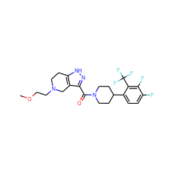 COCCN1CCc2[nH]nc(C(=O)N3CCC(c4ccc(F)c(F)c4C(F)(F)F)CC3)c2C1 ZINC001772574807