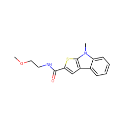 COCCNC(=O)c1cc2c3ccccc3n(C)c2s1 ZINC000004036608