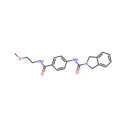 COCCNC(=O)c1ccc(NC(=O)N2Cc3ccccc3C2)cc1 ZINC000166544280